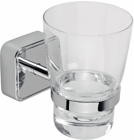 Keuco 02350019000 Smart Glashalter mit Echtkristallglas