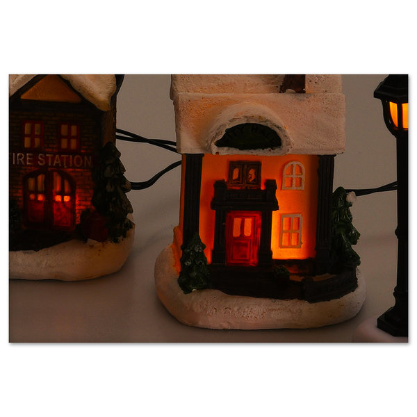 Sanifri home - beleuchtetes Weihnachtsdorf, mit LED-Beleuchtung