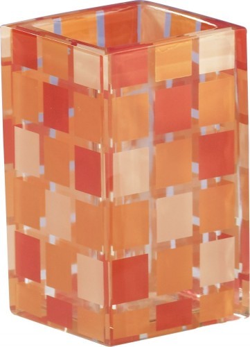 Sanwood Becher Mosaik, Polyresin, orange