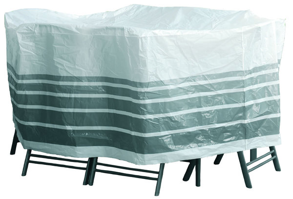 Schutzhaube für langeckigen Tisch mit 6 Sessel, wasserbeständig, 230x170x90cm