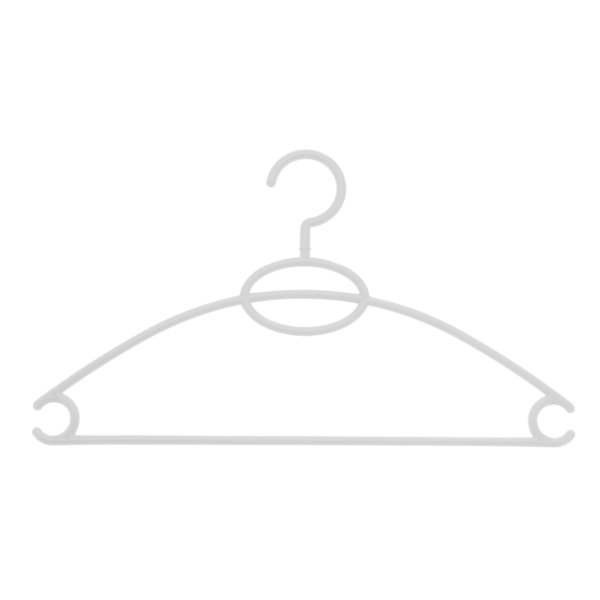 Sanifri home - Kleiderbügel, weiß, 6er Set, Anti-Rutsch-Riffelung