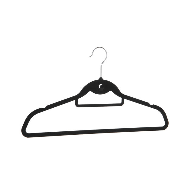 Sanifri home - Kleiderbügel mit Samtbezug, 5er-Set, schwarz
