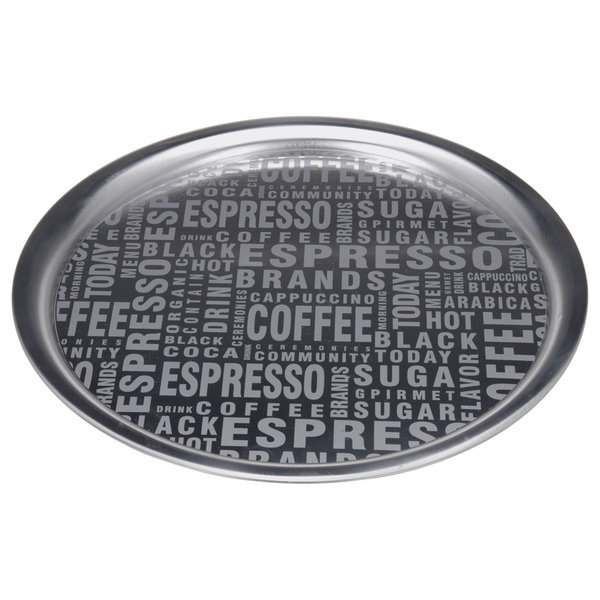 Sanifri home - Tablett, Design COFFEE, 40x2cm, Farbe silber