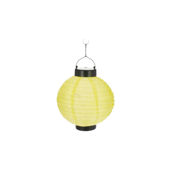 Sanifri garden - Solarlampe Laterne, Durchmesser 19cm, Höhe 28cm, Farbe gelb, LED-Licht