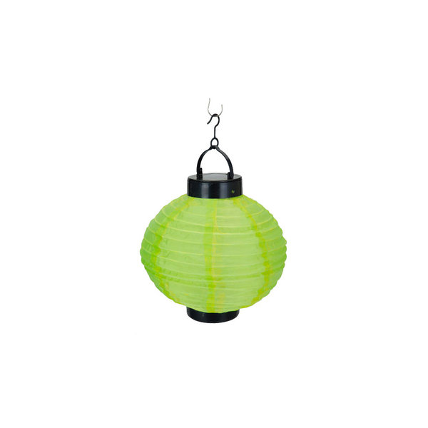 Sanifri garden - Solarlampe Laterne, Durchmesser 19cm, Höhe 28cm, Farbe grün, LED-Licht