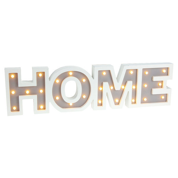 Sanifri home - Buchstaben Home LED 60x16cm weiss